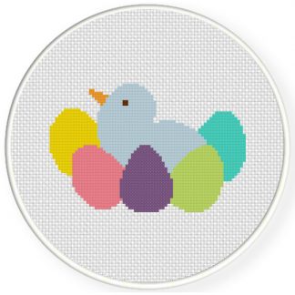 Colorful Bird Eggs Cross Stitch Pattern – Daily Cross Stitch