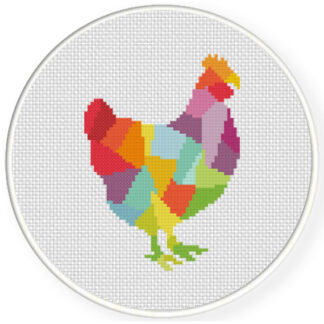 Charts Club Members Only: Colorful Hen Cross Stitch Pattern