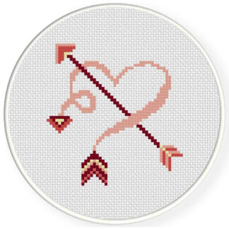 Cute Arrow Heart Cross Stitch Pattern