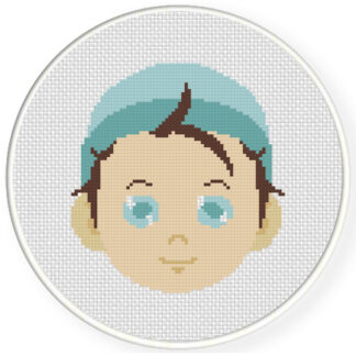 Charts Club Members Only: Cute Boy Cross Stitch Pattern