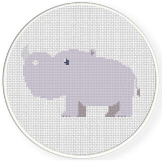 Cute Hippo Cross Stitch Pattern