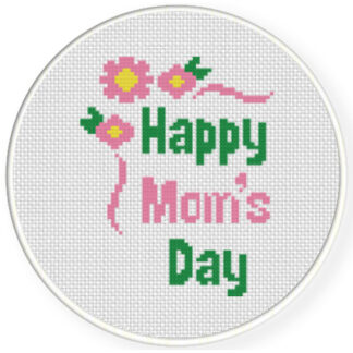 Happy Mom's Day Cross Stitch Pattern