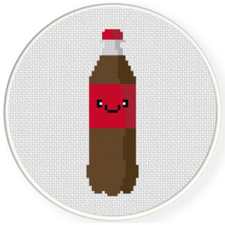 Happy Soda Bottle Cross Stitch Pattern