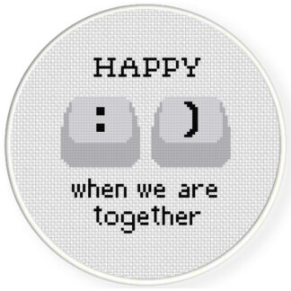 Happy When We're Together Cross Stitch Pattern