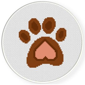Bear Paw Cross Stitch Pattern