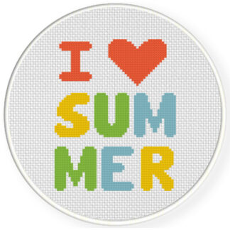 Charts Club Members Only: I love Summer Cross Stitch Pattern
