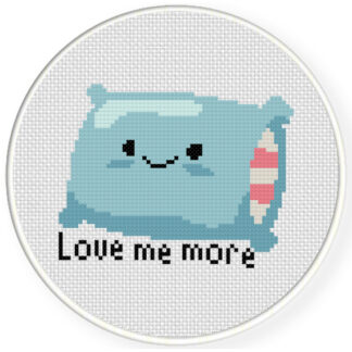 Love Me More Pillow Cross Stitch Pattern