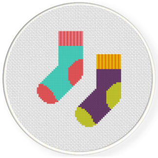 Mismatched Socks Cross Stitch Pattern
