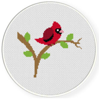 Charts Club Members Only: Red Robin Cross Stitch Pattern
