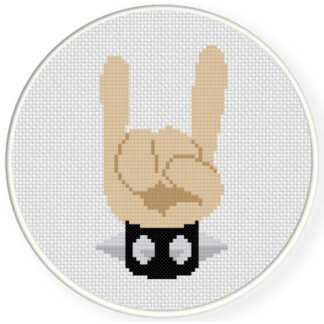 Charts Club Members Only: Rock On Hand Cross Stitch Pattern