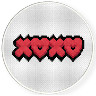 Charts Club Members Only: XOXO Heart Cross Stitch Pattern