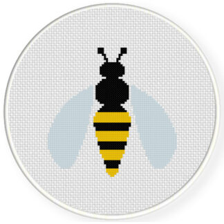 Yellow Hornet Cross Stitch Pattern