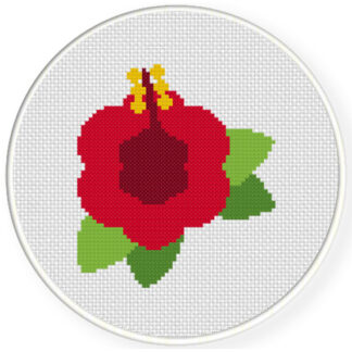 Beautiful Hibiscus Cross Stitch Pattern