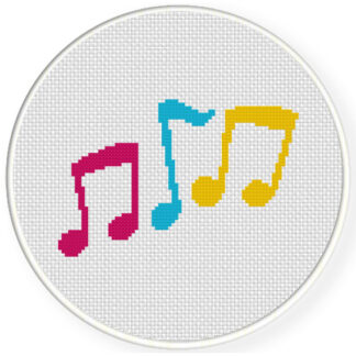 CMY Notes Cross Stitch Pattern