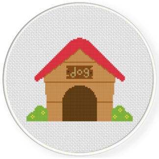 Charts Club Members Only: Cute Dog House Cross Stitch Pattern
