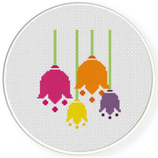 Cute Flower Bells Cross Stitch Pattern