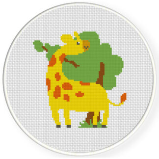 Charts Club Members Only: Cute Giraffe And A Tree Cross Stitch Pattern