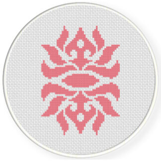 Damask Swirls Cross Stitch Pattern