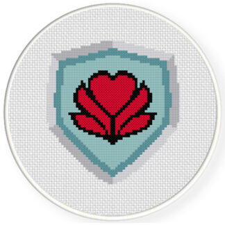 Charts Club Members Only: Heart Shield Cross Stitch Pattern