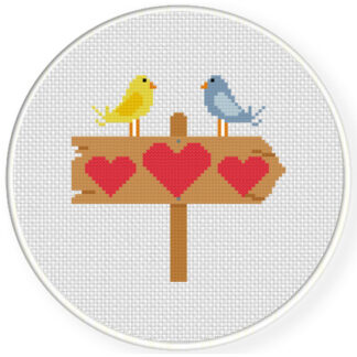 Charts Club Members Only: Heart Sign Cross Stitch Pattern