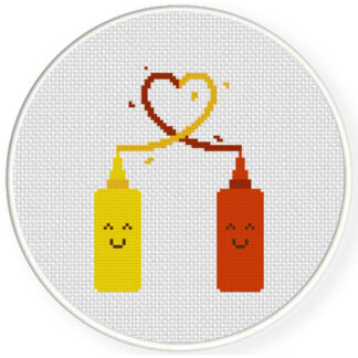 Charts Club Members Only: Mustard Loves Ketchup Cross Stitch Pattern