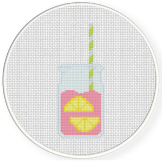 Charts Club Members Only: Pink Lemonade Cross Stitch Pattern