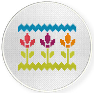 Pretty Florals Cross Stitch Pattern