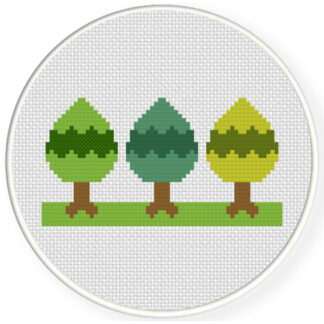 Charts Club Members Only: Three Trees Cross Stitch Pattern