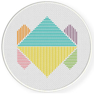 Charts Club Members Only: Triangular Design Cross Stitch Pattern