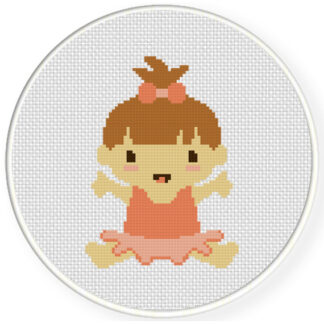 Charts Club Members Only: Tutu Baby Cross Stitch Pattern