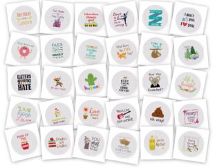 35 Pack of Our Cutest & Fun Quotes Cross Stitch Patterns