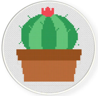Charts Club Members Only: Cactus Bloom Cross Stitch Pattern