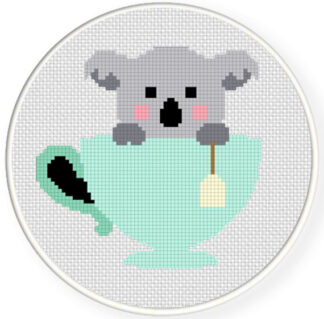 Charts Club Members Only: Koala-tea Cross Stitch Pattern