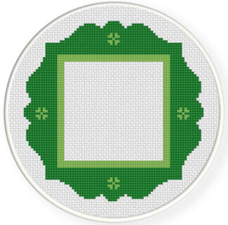 Green Frame Cross Stitch Pattern
