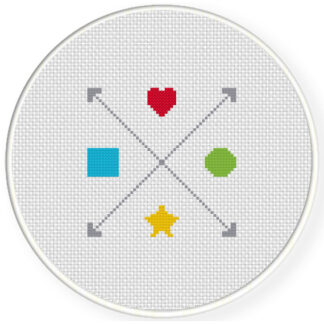 Arrows And Shapes Cross Stitch Pattern