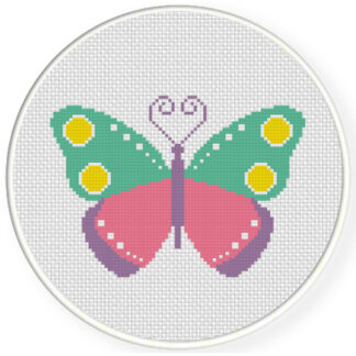 Charts Club Members Only: Colorful Butterfly Cross Stitch Pattern