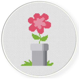 Flower Pipe Cross Stitch Pattern