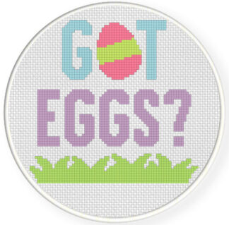 Got Eggs Cross Stitch Pattern