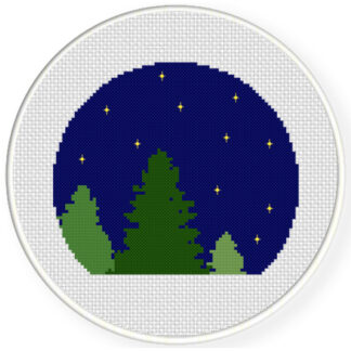 Charts Club Members Only: Night Mountain Cross Stitch Pattern