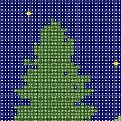 Charts Club Members Only: Night Mountain Cross Stitch Pattern – Daily ...