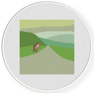 This Way Landscape Cross Stitch Pattern