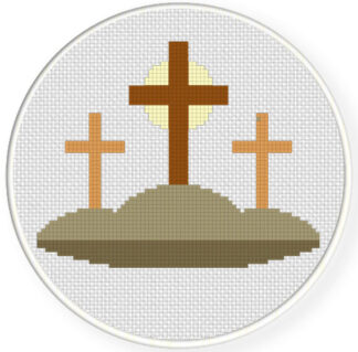 Three Crosses Cross Stitch Pattern