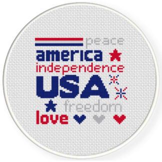 Charts Club Members Only: USA Land Cross Stitch Pattern