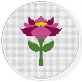 Charts Club Members Only: Violet Flower Cross Stitch Pattern – Daily ...
