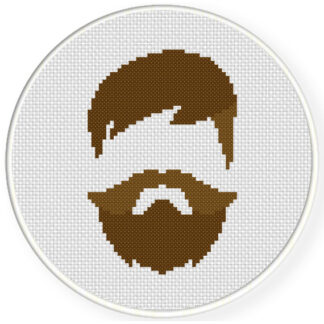 Hipster Man Cross Stitch Pattern