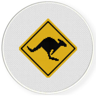 Kangaroo Sign Cross Stitch Pattern