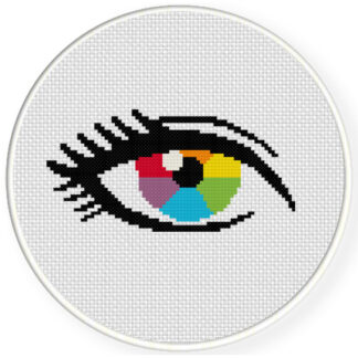 Charts Club Members Only: Rainbow Eye Cross Stitch Pattern