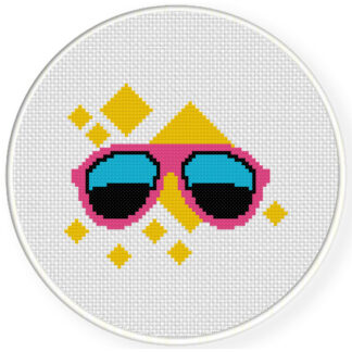 80's Sunglasses Cross Stitch Pattern