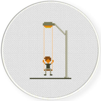 A Boy in Street Light Swing