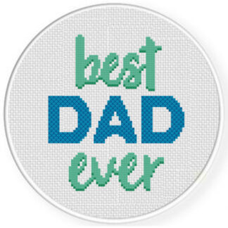 Best Dad Ever Cross Stitch Pattern